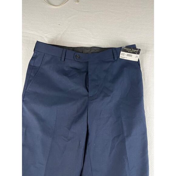 Pronto Uomo Men's Navy Blue Dress Pants Size 34x32 Polyester NWT - Picture 5 of 8